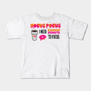 Hocus Pocus I Need (Hot) Coffee to Focus Kids T-Shirt